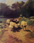 unknow artist Sheep 190 oil painting reproduction